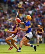 28 July 2019; Lee Chin of Wexford in action against Barry Heffernan of Tipperary during the GAA Hurling All-Ireland Senior Championship Semi Final match between Wexford and Tipperary at Croke Park in Dublin. Photo by Ray McManus/Sportsfile
