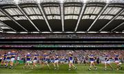 28 July 2019; The Tipperary team parade ahead of the GAA Hurling All-Ireland Senior Championship Semi Final match between Wexford and Tipperary at Croke Park in Dublin. Photo by Ramsey Cardy/Sportsfile