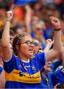 28 July 2019; A Tipperary supporter watches the closing moments of the GAA Hurling All-Ireland Senior Championship Semi Final match between Wexford and Tipperary at Croke Park in Dublin. Photo by Brendan Moran/Sportsfile