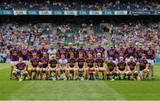 28 July 2019; The Wexford squad before the GAA Hurling All-Ireland Senior Championship Semi Final match between Wexford and Tipperary at Croke Park in Dublin. Photo by Ray McManus/Sportsfile