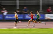 28 July 2019; Mark English of U.C.D. A.C., Co. Dublin, left, on his way to winning the Men's 800m during day two of the Irish Life Health National Senior Track & Field Championships at Morton Stadium in Santry, Dublin. Photo by Harry Murphy/Sportsfile