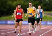 28 July 2019; Mark English of U.C.D. A.C., Co. Dublin, right, on his way to winning the Men's 800m ahead of John Fitzsimons of Kildare A.C., Co. Kildare, during the Irish Life Health National Senior Track & Field Championships at Morton Stadium in Santry, Dublin. Photo by Sam Barnes/Sportsfile