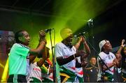 28 July 2019; Players from South Africa Gaels performing during the Renault GAA World Games Opening Ceremony at Theatre Royal & Waterside Cade Park in Waterford United. Photo by Piaras Ó Mídheach/Sportsfile