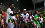 28 July 2019; Players from South Africa Gaels performing during the Renault GAA World Games Opening Ceremony at Theatre Royal & Waterside Cade Park in Waterford United. Photo by Piaras Ó Mídheach/Sportsfile