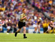 28 July 2019; Referee Bryan McGann, Lisaniskey NS, Donamon, Co Roscommon, during the INTO Cumann na mBunscol GAA Respect Exhibition Go Games at the GAA Hurling All-Ireland Senior Championship Semi Final match between Wexford and Tipperary at Croke Park in Dublin. Photo by Ray McManus/Sportsfile