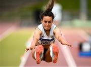 28 July 2019; Saragh Buggy of St. Abbans A.C., Co. Laois, competing in the Women's Long Jump during day two of the Irish Life Health National Senior Track & Field Championships at Morton Stadium in Santry, Dublin. Photo by Harry Murphy/Sportsfile