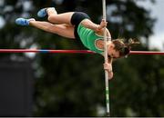 28 July 2019; Ciara Hickey of Blarney/Inniscara A.C., Co. Cork, competing in the Women's Pole Vault during day two of the Irish Life Health National Senior Track & Field Championships at Morton Stadium in Santry, Dublin. Photo by Harry Murphy/Sportsfile