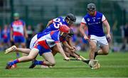 29 July 2019; David Lewis of New York GAA, front, in action against NCGAA, USA, players, from left, Henry Moore, Chris Al Siong, and Liam Callejas in their Hurling Native Born tournament game during the Renault GAA World Games 2019 Day 1 at WIT Arena, Carriganore, Co. Waterford. Photo by Piaras Ó Mídheach/Sportsfile