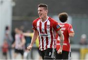 29 July 2019; David Parkhouse of Derry City celebrates after scoring his side's first goal during the SSE Airtricity League Premier Division match between Derry City and Waterford United at Ryan McBride Brandywell Stadium in Derry. Photo by Oliver McVeigh/Sportsfile
