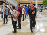 29 July 2019; Daniel Cleary of Dundalk as the squad arrive at Heydar Aliyev International Airport in Baku, Azerbaijan. Photo by Eóin Noonan/Sportsfile