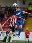 29 July 2019; Rory Feely of Waterford United in action against David Parkhouse of Derry City during the SSE Airtricity League Premier Division match between Derry City and Waterford at Ryan McBride Brandywell Stadium in Derry. Photo by Oliver McVeigh/Sportsfile