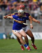 28 July 2019; Brendan Maher of Tipperary is tackled by Lee Chin of Wexford during the GAA Hurling All-Ireland Senior Championship Semi Final match between Wexford and Tipperary at Croke Park in Dublin. Photo by Brendan Moran/Sportsfile