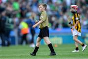 27 July 2019; Referee Tadhg Fitzgerald, St Aidan's NS, Shannon, Co Clare, during the INTO Cumann na mBunscol GAA Respect Exhibition Go Games at the GAA Hurling All-Ireland Senior Championship Semi-Final match between Limerick and Kilkenny at Croke Park in Dublin. Photo by Piaras Ó Mídheach/Sportsfile