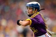 28 July 2019; Molly Conroy, St Aidan’s NS, Kilmanagh , Kilkenny, representing Wexford, during the INTO Cumann na mBunscol GAA Respect Exhibition Go Games at the GAA Hurling All-Ireland Senior Championship Semi Final match between Wexford and Tipperary at Croke Park in Dublin. Photo by Ramsey Cardy/Sportsfile