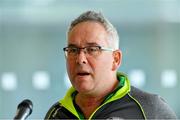 29 July 2019; Alan Whykes of Australia GAA speaking during the Renault GAA World Games 2019 Panel Discussion at WIT Arena, Carriganore, Co. Waterford United. Photo by Piaras Ó Mídheach/Sportsfile