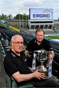 30 July 2019; Dublin manager Tom Gray, left, and Cork manager Keith Ricken in Croke Park at the EirGrid U20 Football All-Ireland Final preview event ahead of this Saturday’s decider. EirGrid, the state-owned company that manages and develops Ireland's electricity grid, has partnered with the GAA since 2015 as sponsor of the U20 GAA Football All-Ireland Championship. Photo by Brendan Moran/Sportsfile