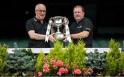 30 July 2019; Dublin manager Tom Gray, left, and Cork manager Keith Ricken in Croke Park at the EirGrid U20 Football All-Ireland Final preview event ahead of this Saturday’s decider. EirGrid, the state-owned company that manages and develops Ireland's electricity grid, has partnered with the GAA since 2015 as sponsor of the U20 GAA Football All-Ireland Championship. Photo by Brendan Moran/Sportsfile