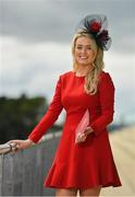 30 July 2019; Racegoer Edel Lydon, from Mervue, Galway, poses for a photograph prior to racing on Day Two of the Galway Races Summer Festival 2019 in Ballybrit, Galway. Photo by Seb Daly/Sportsfile