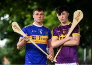 31 July 2019; At The Bord Gáis Energy GAA Hurling All-Ireland U-20 Championship semi-finals preview event in Dublin are Tipperary's Paddy Cadell and Wexford's Charlie Mc Guckin. They were joined by Joe Canning and Ger Cunningham, who were announced as judges for the Bord Gáis Energy U-20 Player of the Year Award, Kilkenny’s Adrian Mullen and Cork’s Brian Turnbull. Kerry’s Adam O’Sullivan and Down’s Ruairí McCrickard were also in Dublin to look forward the Richie McElligott Cup decider. Photo by Stephen McCarthy/Sportsfile