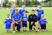 31 July 2019; Leinster players, Cian Kelleher and Hugh O’Sullivan, with participants during the Bank of Ireland Leinster Rugby Summer Camp at Tullamore RFC in Tullamore, Offaly. Photo by Matt Browne/Sportsfile