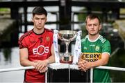 31 July 2019; At The Bord Gáis Energy GAA Hurling All-Ireland U-20 Championship Richie McElligott Cup final preview event are Down’s Ruairí McCrickard and Kerry’s Adam O’Sullivan. They were joined by Joe Canning and Ger Cunningham, who were announced as judges for the Bord Gáis Energy U-20 Player of the Year Award, Wexford's Charlie Mc Guckin, Kilkenny’s Adrian Mullen, Tipperary's Paddy Cadell and Cork’s Brian Turnbull. Photo by Stephen McCarthy/Sportsfile