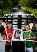 31 July 2019; At The Bord Gáis Energy GAA Hurling All-Ireland U-20 Championship Richie McElligott Cup final preview event are Down’s Ruairí McCrickard and Kerry’s Adam O’Sullivan. They were joined by Joe Canning and Ger Cunningham, who were announced as judges for the Bord Gáis Energy U-20 Player of the Year Award, Wexford's Charlie Mc Guckin, Kilkenny’s Adrian Mullen, Tipperary's Paddy Cadell and Cork’s Brian Turnbull. Photo by Stephen McCarthy/Sportsfile