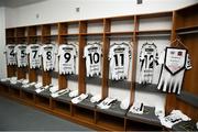 31 July 2019; A general view of the Dundalk dressing room ahead of the UEFA Champions League Second Qualifying Round 2nd Leg match between Qarabag FK and Dundalk at Dalga Arena in Baku, Azerbaijan. Photo by Eóin Noonan/Sportsfile