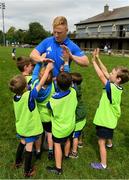 31 July 2019; Leinster player James Tracy with participants during the Bank of Ireland Leinster Rugby Summer Camp at Coolmine RFC in Castleknock, Dublin. Photo by Brendan Moran/Sportsfile