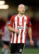 29 July 2019; Grant Gillespie of Derry City during the SSE Airtricity League Premier Division match between Derry City and Waterford United at Ryan McBride Brandywell Stadium in Derry.  Photo by Oliver McVeigh/Sportsfile