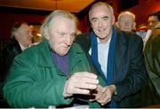 13 December 2005; Con Houlihan with Liam Moggan at the launch of his latest book 'A Harvest in Mulligan's of Poolbeg Street, Dublin. Photo by Ray McManus/Sportsfile