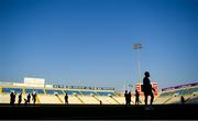 1 August 2019; Shamrock Rovers players walk the pitch prior to the UEFA Europa League 2nd Qualifying Round 2nd Leg match between Apollon Limassol and Shamrock Rovers at the GSP Stadium in Nicosia, Cyprus. Photo by Harry Murphy/Sportsfile