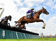 1 August 2019; Foveros, with Paul Townend up, jumps the second on their way to winning the Guinness Novice Hurdle on Day Four of the Galway Races Summer Festival 2019 in Ballybrit, Galway. Photo by Seb Daly/Sportsfile