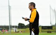 1 August 2019; Middle East manager Tom O'Meara looks on during the the Irish Born Hurling Cup semi-final game against New York during the Renault GAA World Games 2019 Day 4 at WIT Arena, Carriganore, Co. Waterford. Photo by Piaras Ó Mídheach/Sportsfile