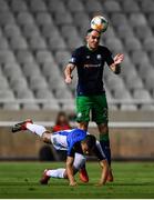 1 August 2019; Joey O'Brien of Shamrock Rovers in action against Emilio Zelaya of Apollon Limassol during the UEFA Europa League 2nd Qualifying Round 2nd Leg match between Apollon Limassol and Shamrock Rovers at the GSP Stadium in Nicosia, Cyprus. Photo by Harry Murphy/Sportsfile