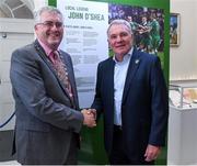 1 August 2019; Former Republic of Ireland International Ray Houghton, right, with Mayor of Waterford City Cllr John Pratt at the launch of the National Football Exhibition Waterford at Waterford City Hall in Waterford. Photo by Matt Browne/Sportsfile