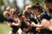 1 August 2019; Niamh Fahey and team-mates warm up during a Republic of Ireland women's team training session at Dignity Health Sports Park in Carson, California, USA. Photo by Cody Glenn/Sportsfile