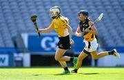 2 August 2019; Claire Walsh of Middle East, left, in action against Keira Kinahan Murphy of Australasia, in the Renault GAA World Games Camogie Irish Cup Final during the Renault GAA World Games 2019 Day 5 - Cup Finals at Croke Park in Dublin. Photo by Piaras Ó Mídheach/Sportsfile