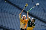 2 August 2019; Peter Kinane of Middle East, left, in action against John Heneghan of Australasia in the Renault GAA World Games Mens Hurling Irish Cup Final during the Renault GAA World Games 2019 Day 5 - Cup Finals at Croke Park in Dublin. Photo by Piaras Ó Mídheach/Sportsfile