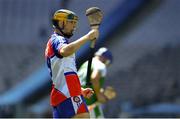 2 August 2019; Nick Corbett of New York celebrates a score against London in the Renault GAA World Games Mens Hurling Native Cup Final during the Renault GAA World Games 2019 Day 5 - Cup Finals at Croke Park in Dublin. Photo by Piaras Ó Mídheach/Sportsfile