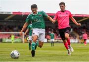 28 July 2019; Daire O'Connor of Cork City and Dylan Watts of Shamrock Rovers during the SSE Airtricity League Premier Division match between Cork City and Shamrock Rovers at Turners Cross in Cork. Photo by Ben McShane/Sportsfile