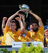2 August 2019; Ronan McGinty, left, and James Shaughnessy of Middle East lift the cup after beating Australasia in the Renault GAA World Games Mens Football Irish Cup Final during the Renault GAA World Games 2019 Day 5 - Cup Finals at Croke Park in Dublin. Photo by Piaras Ó Mídheach/Sportsfile