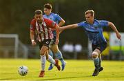 2 August 2019; Darren Cole of Derry City in action against Mark Dignam of UCD during the SSE Airtricity League Premier Division match between UCD and Derry City at the UCD Bowl in Belfield, Dublin. Photo by Ramsey Cardy/Sportsfile