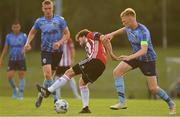 2 August 2019; Barry McNamee of Derry City in action against Liam Scales of UCD during the SSE Airtricity League Premier Division match between UCD and Derry City at the UCD Bowl in Belfield, Dublin. Photo by Ramsey Cardy/Sportsfile