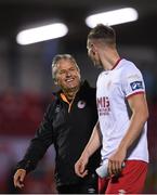 2 August 2019; St Patrick's Athletic manager Harry Kenny with Ciaran Kelly following the SSE Airtricity League Premier Division match between Cork City and St Patrick's Athletic at Turners Cross in Cork. Photo by Eóin Noonan/Sportsfile