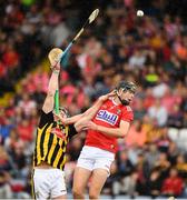 3 August 2019; James Keating of Cork in action against Eoin O'Shea of Kilkenny during the Bord Gáis GAA Hurling All-Ireland U20 Championship Semi-Final match between Kilkenny and Cork at O’Moore Park in Portlaoise, Laois. Photo by Matt Browne/Sportsfile