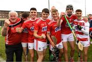 3 August 2019; Cork players and supporters celebrate after the Bord Gáis GAA Hurling All-Ireland U20 Championship Semi-Final match between Kilkenny and Cork at O’Moore Park in Portlaoise, Laois. Photo by Matt Browne/Sportsfile