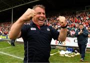 3 August 2019; Cork manager Denis Ring celebrates after the Bord Gáis GAA Hurling All-Ireland U20 Championship Semi-Final match between Kilkenny and Cork at O’Moore Park in Portlaoise, Laois. Photo by Matt Browne/Sportsfile