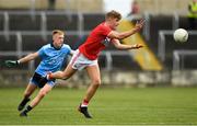 3 August 2019; Gearoid O'Donovan of Cork in action against Kieran Kennedy of Dublin during the EirGrid GAA Football All-Ireland U20 Championship Final match between Cork and Dublin at O’Moore Park in Portlaoise, Laois. Photo by Matt Browne/Sportsfile