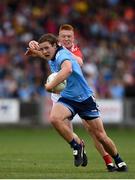 3 August 2019; Donal Ryan of Dublin in action against Brian Hartnett of Cork during the EirGrid GAA Football All-Ireland U20 Championship Final match between Cork and Dublin at O’Moore Park in Portlaoise, Laois. Photo by Harry Murphy/Sportsfile