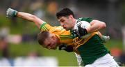 3 August 2019; Paul Geaney of Kerry in action against Conor McGill of Meath during the GAA Football All-Ireland Senior Championship Quarter-Final Group 1 Phase 3 match between Meath and Kerry at Páirc Tailteann in Navan, Meath. Photo by Stephen McCarthy/Sportsfile